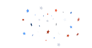 Kırmızı Beyaz ve Mavi Arkaplanda Soyut Yıldızlar