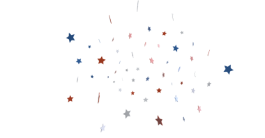 Şenlik Yıldızları Patlaması: Kırmızı, Beyaz ve Mavi Kutlama Arkaplanı