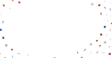 Vatanseverlik Teması İçin Beyaz Arkaplan Üzerine Neşeli Amerikan Yıldızları Konfeti