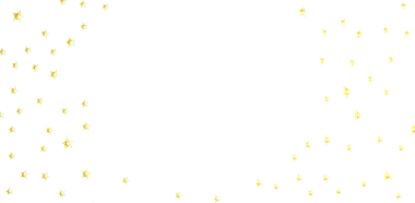 Altın yıldızlar beyaz arka planda parlıyor, ve sihir yaratıyorlar..