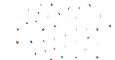 Beyaz Arkaplanda Yüzen 3 Boyutlu Yıldız Konfeti