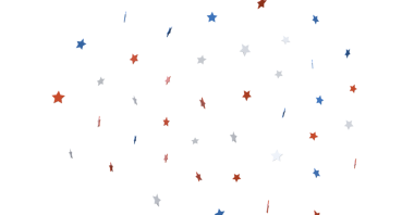 Kutlamalar İçin Dağılmış Kırmızı Mavi Beyaz Yıldızların Şenlikli Arkaplanı