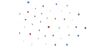 Beyaz arkaplanda kırmızı mavi ve gri arkaplan yıldızları.