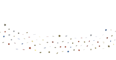 Kutlama ve Neşe İçin Beyaz Arkaplanda Soyut Renkli Yıldızlar