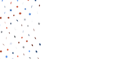 Beyaz üzerinde kırmızı, mavi ve gri yıldızlar, Kutlama için arkaplan