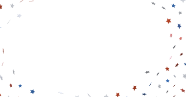 Kırmızı Beyaz ve Mavi Yıldızlar Boş Alan ile Yüzen Arkaplan