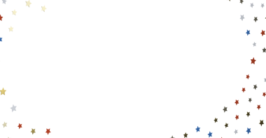 Kutlama veya tasarım ögesi için beyaz üzerine renkli yıldız arkaplanı