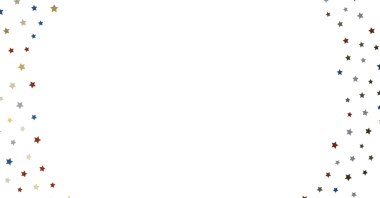 Renkli yıldız, temiz beyaz bir arkaplanda şenlikli bir arkaplan serpiştiriyor