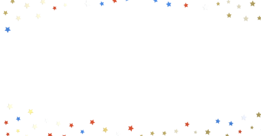 Kutlama İçin Beyaz Arkaplanda Yıldızlı Konfeti Çerçevesi