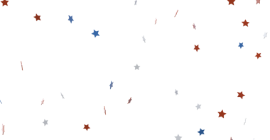 Beyaz Arkaplanda Yüzen Kırmızı Beyaz ve Mavi Yıldızlar