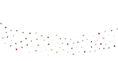 Kutlamalar ve etkinlikler için renkli yıldız konfeti arka planı