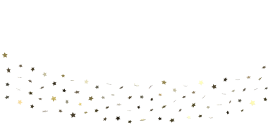 Beyaz Arkaplanda Düşen Altın Yıldız Konfeti: Kutlama Dekorasyonu