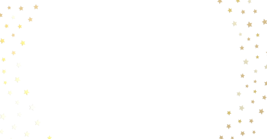 Kutlamalar için beyaz üzerine altın yıldız konfeti arka planı