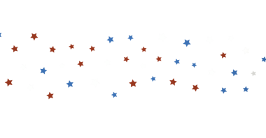 Beyaz Arkaplanda Kırmızı, Beyaz ve Mavi Dağılmış Yıldızlar