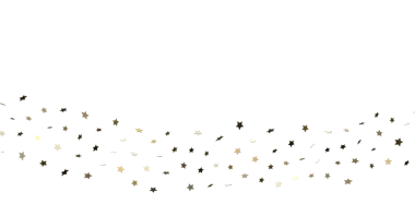 Soyut Yıldız Konfeti Kutlama İçin Beyaz Arkaplanda Düşüyor