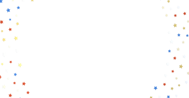 Amerikan vatansever yıldızlar konfeti arka planı, şenlik tasarımı, sınır çerçevesi deseni