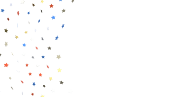 Renkli yıldız konfeti arka planı, şenlikli kutlamalar ve parlak atmosfer.