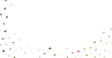 Parlak konfeti elementleriyle soyut yıldız arkaplan çizimi.