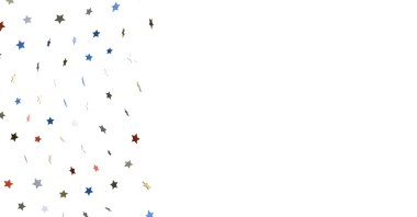 Renkli yıldız konfeti arka planı beyaz, kutlama konsepti üzerine izole