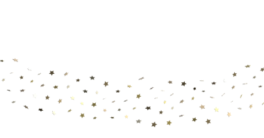 Beyaz Arkaplanda Altın Yıldız Konfeti Kutlamalar ve Tatiller İçin Mükemmel