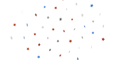 Beyaz izole edilmiş arkaplanda kırmızı ve gri renkte yıldız arkaplanı