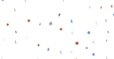 Beyaz Arkaplanda Düşen Soyut Yıldız Konfeti: Kutlama Kavramı