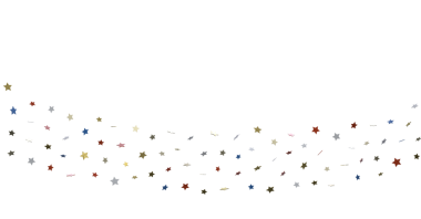 Kutlama ve Neşe İçin Beyaz Arkaplanda Renkli Yıldız Çelengi