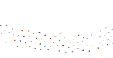 Renkli Yüzen Yıldızlarla Şenlikli Arkaplan: Kutlama, Eğlence, Parti