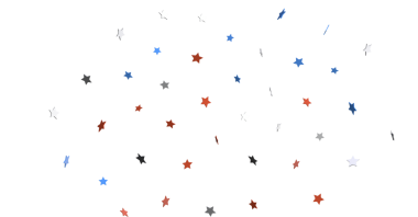 Beyaz Arkaplanda Soyut Yıldızlar, Renkli, Dekoratif, Şenlikli