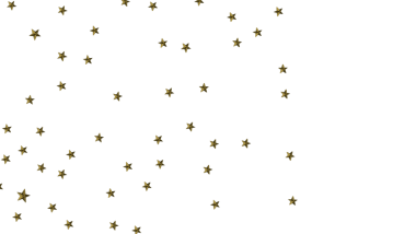 Beyaz Arkaplanda Altın Yıldız Konfeti: Kutlama Neşesi