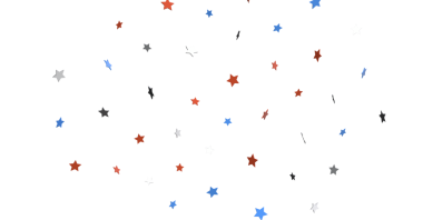 Beyaz Arkaplan Karşısında Renkli Yıldız Konfeti