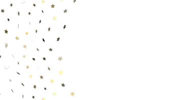 Beyaz Arkaplanda Altın Yıldız Konfeti: Kutlama Dekorasyonu