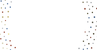 Tasarım veya sunum için beyaz arkaplan üzerinde renkli yıldızlar sınırı