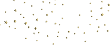 Kutlama için Beyaz Arkaplanda Yüzen Altın Yıldızlar