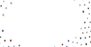 Beyaz Arkaplanda Kırmızı, Beyaz ve Mavi Yıldızlar Sınırı