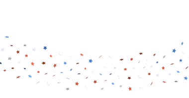 Kırmızı, Beyaz ve Mavi Yıldız Konfeti: Vatansever, Şenlikli ve Kutlama.