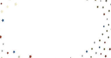 Tasarım için beyaz arkaplanda renkli yıldız sınır tasarımı