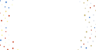 Beyaz arkaplanda renkli yıldız konfeti arkaplan sınırı