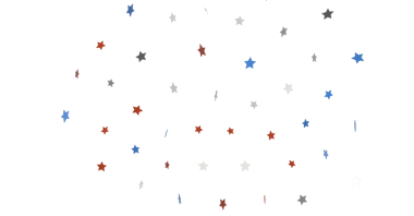 Beyaz Arkaplana Karşı Vatansever Renklerdeki Soyut Yıldızlar