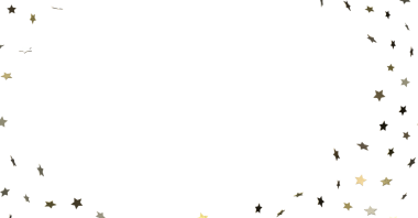 Şenlikli kutlamalar için beyaz zemin üzerinde süzülen yıldızlar deseni