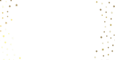 Kutlama için Beyaz Arkaplanda Altın Yıldız Konfeti Sınırı