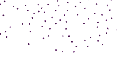Beyaz Arkaplanda Mor Yıldızlı Konfeti: Kutlama ve Dekor Konsepti