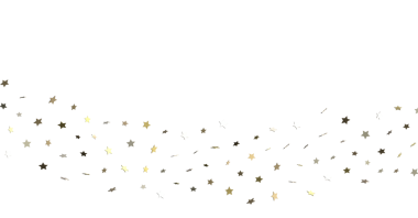 Kutlama Olayları İçin Beyaz Arkaplanda Altın Yıldız Konfeti