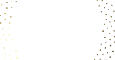 Dekorasyon için Beyaz Arkaplanda Altın Yıldız Sınırı