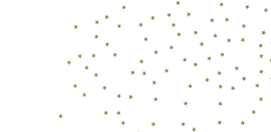 Beyaz arka planda altın yıldız konfetisi, şenlikli ve kutlama konsepti