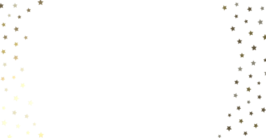 Altın yıldızlar beyaz arkaplan üzerinde parlaklık kenarlığı kopyalama alanı ile