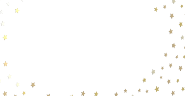 Altın Yıldız Konfeti Sınırı Beyaz Arkaplan Festivali Tasarımı