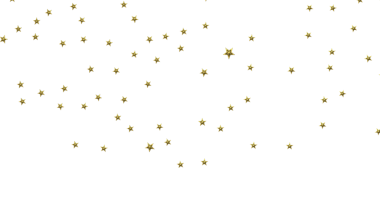 Altın Yıldız Konfeti Kutlamalar İçin Beyaz Arkaplanda Serpiştirildi