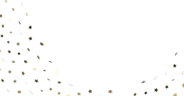 Beyaz arka planda altın yıldız konfetisi, kutlama için tasarım, soyut konsept