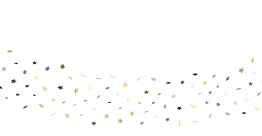 Kutlama Tasarımı İçin Beyaz Arkaplanda Altın Yıldız Konfeti